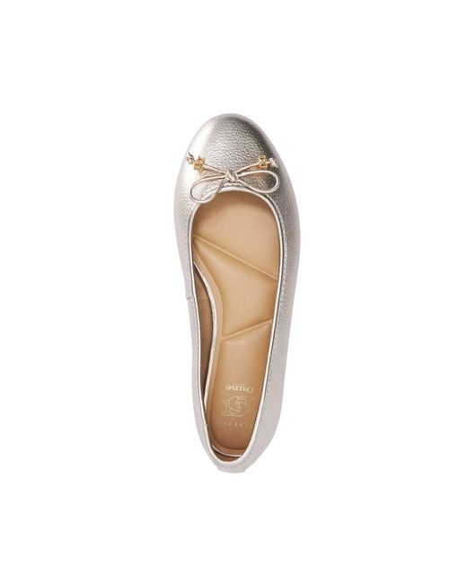 Dune Gray Wf Hallo Wide Fit Charm-Detail Ballet Shoes