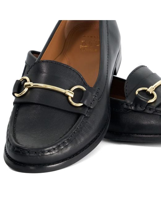 Dune Black Wf Glenny Wide Fit Snaffle Trim Loafers