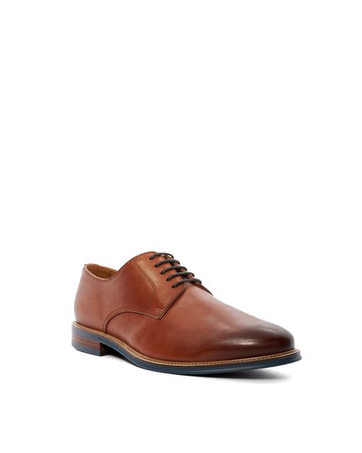 Dune Brown Wf Stanleyy Natural Wood Sole Gibson Shoes for men