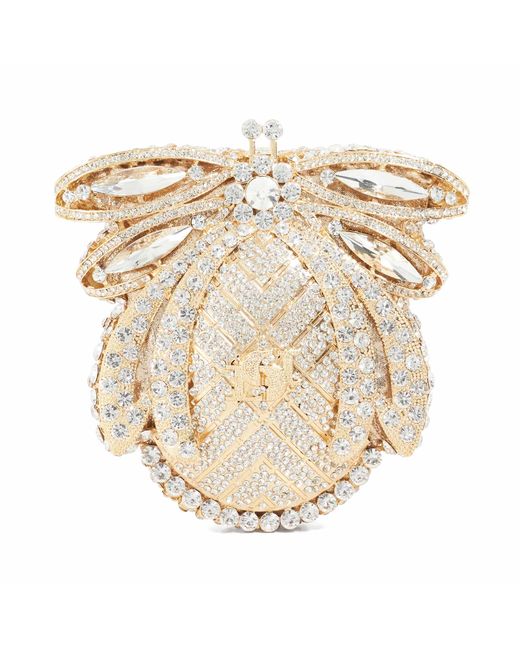 Dune Metallic Eaden Bug Diamante Embellished Clutch