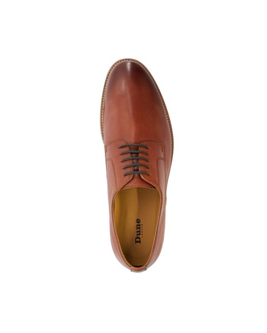 Dune Brown Wf Stanleyy Natural Wood Sole Gibson Shoes for men