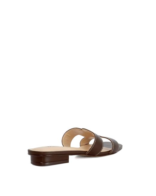 Dune Brown Loupe Smart Slider Sandals