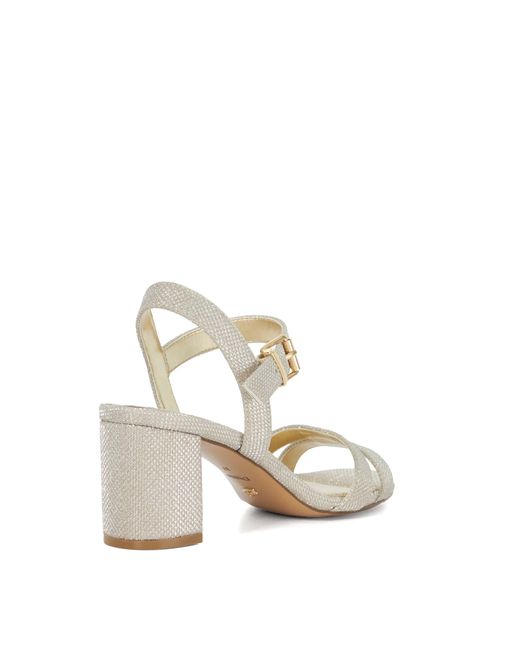 Dune Metallic Merisa Block-Heeled Sandals