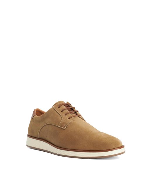 Dune Brown Bow Leather Lace-Up Hybrid Gibson for men