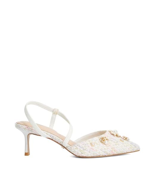Dune Multicolor Wf Dyana Floral Emellished Boucle Open Courts