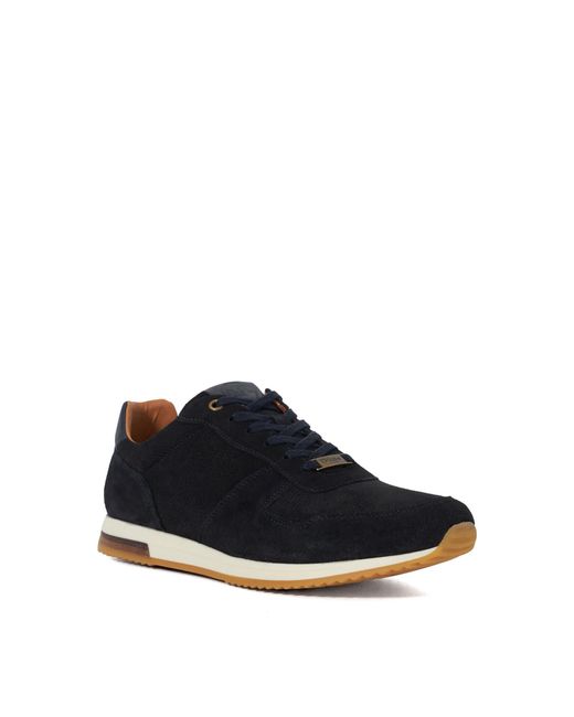 Dune Blue Wf Trilogy Wide Fit Lace-Up Runner Trainers for men
