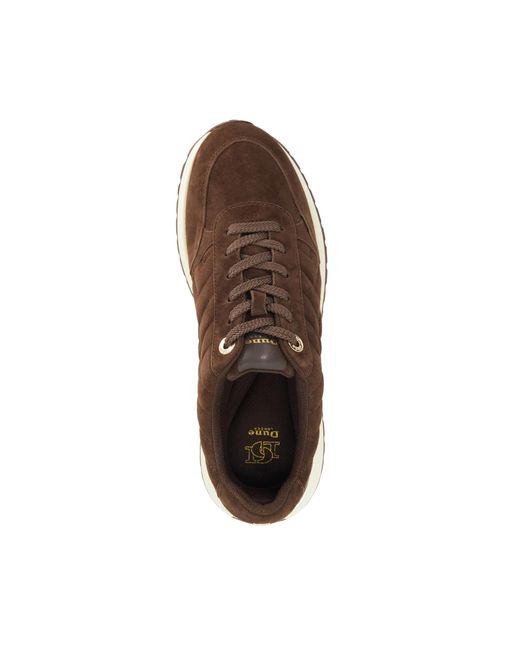 Dune Brown Evelie Quilted Low-Top Trainers