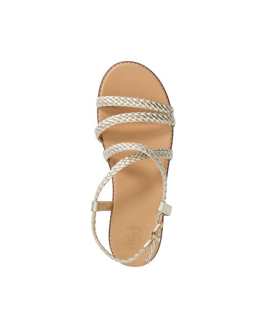 Dune Brown Laite Braided Flat Sandals