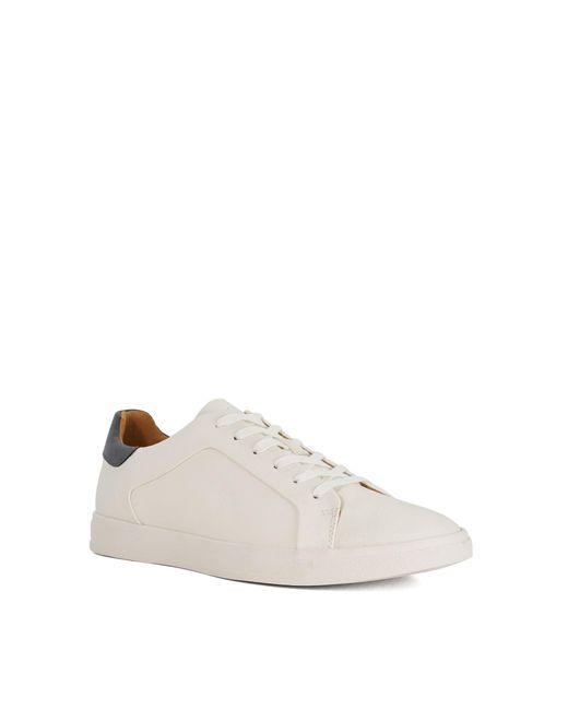 Dune White Traces Lace-Up Trainers for men