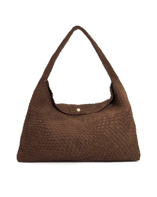 Dune Brown Deliberate Xl Extra Large Woven Shoulder Bag