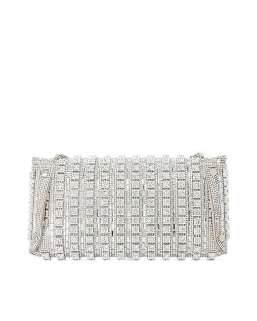 Dune Gray Elabourate Embellished Envelope Shoulder Bag