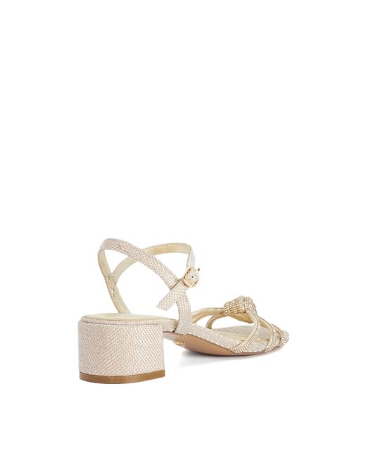 Dune Natural Marvelousness Mid Height Block Heel Sandals