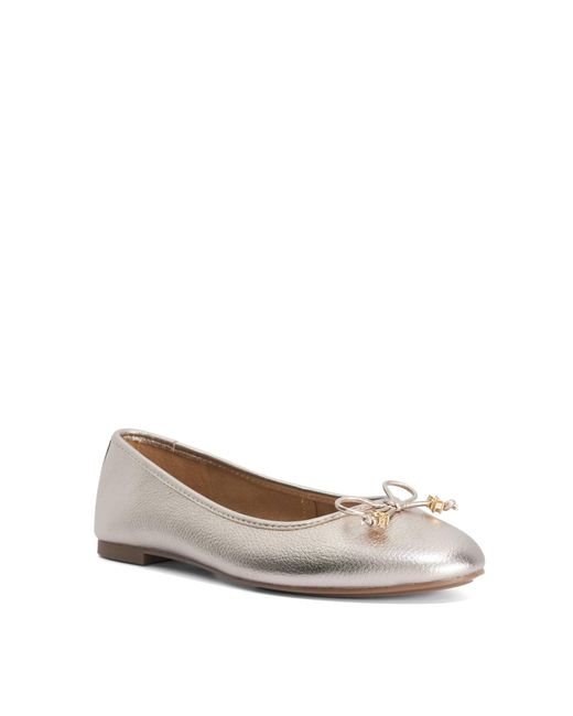 Dune Gray Wf Hallo Wide Fit Charm-Detail Ballet Shoes