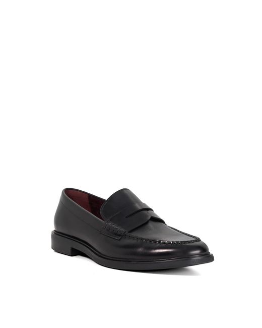 Dune Black Sascha Leather Penny Loafers for men