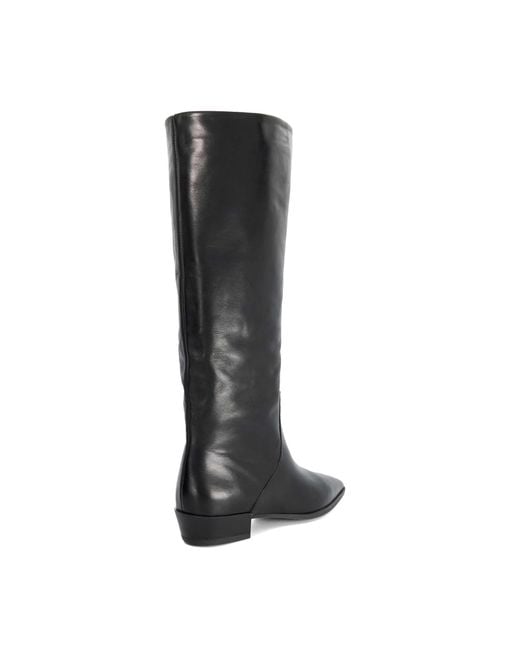 Dune Black Torrie Low-Heel Knee-High Boots