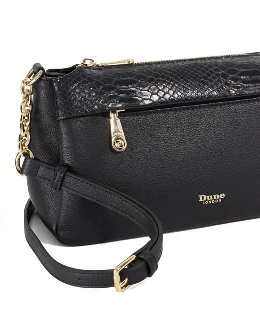 Dune Black Drive Chain Strap Shoulder Bag