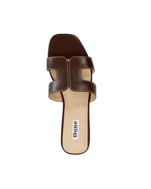 Dune Brown Loupe Smart Slider Sandals
