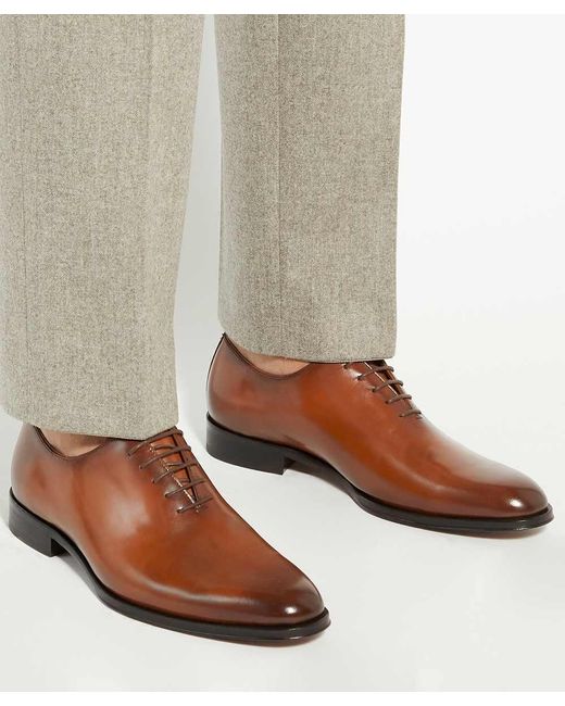 Dune Brown Sylvester Premium Wholecut Leather Sole Lace-Ups for men