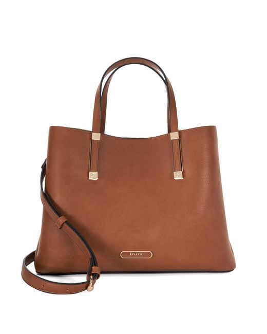 Dune Brown Dorry Branded Hardware Tote Bag