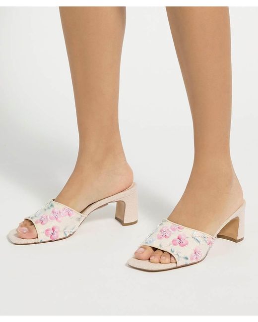 Dune Natural Madira Mid Height Mules