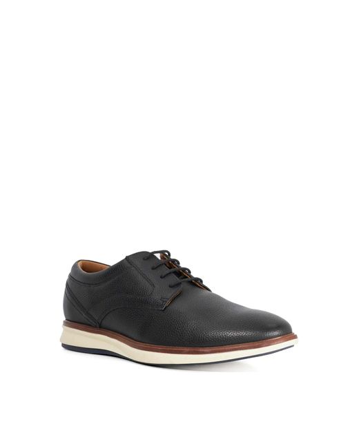 Dune Black Brydon Leather Lace-Up Hybrid Shoes for men