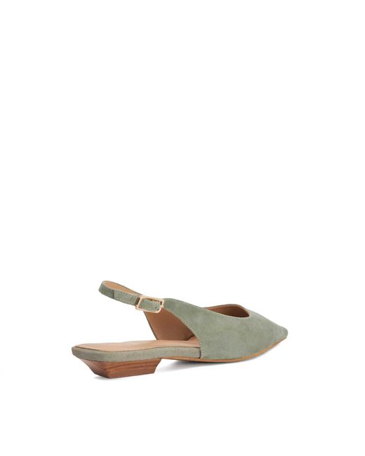 Dune Metallic Hostess Suede Sling Backs