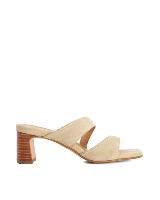 Dune Pink Jaeda Suede Block Heel Mules