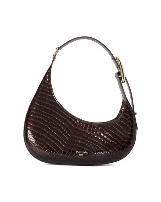 Dune Brown Disarming Buckle-Detail Shoulder Bag