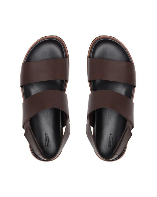 Dune Brown Idda Utilitarian Strap Sandals for men