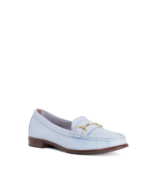 Dune Blue Wf Glenny Wide Fit Snaffle Trim Loafers