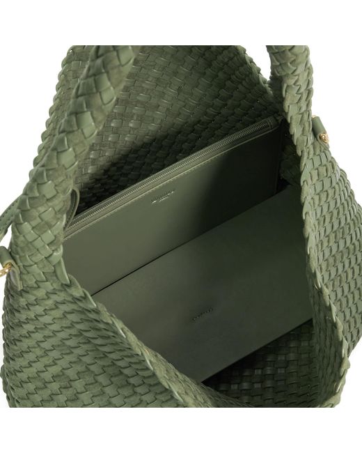 Dune Green Deliberate L Woven Shoulder Bag