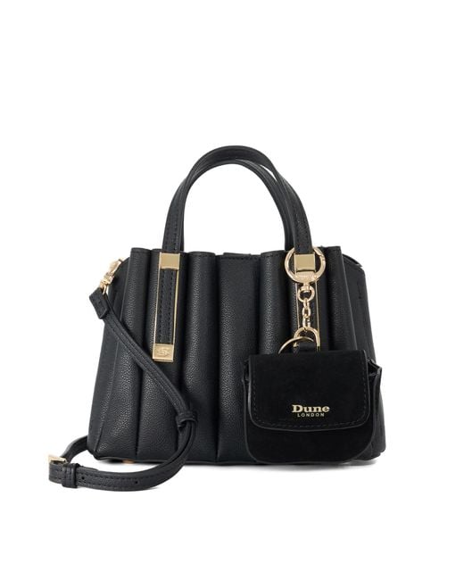 Dune Black Dinkydolly Pleated Top-Handle Bag