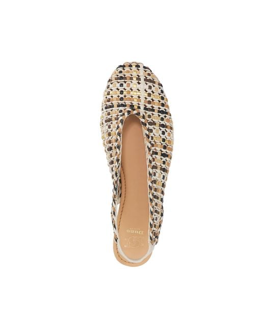 Dune Natural Hollianne Braided Leather Slingback Sandals