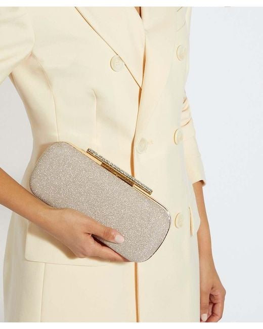 Dune Natural Body Structured Chain Strap Clutch Bag