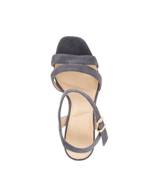 Dune Blue Manifesting Block Heel Sandals