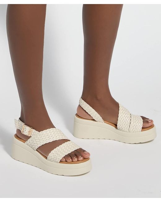 Dune Multicolor Wf Kerbie Woven Wedge Sandals