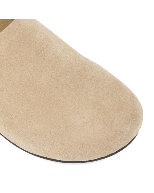 Dune Natural Galinna Suede Slip-On Mules