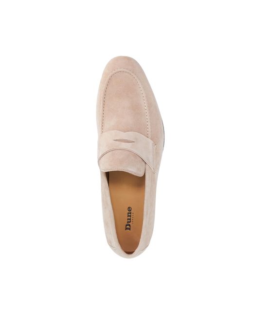 Dune Natural Barclays Suede Loafers for men