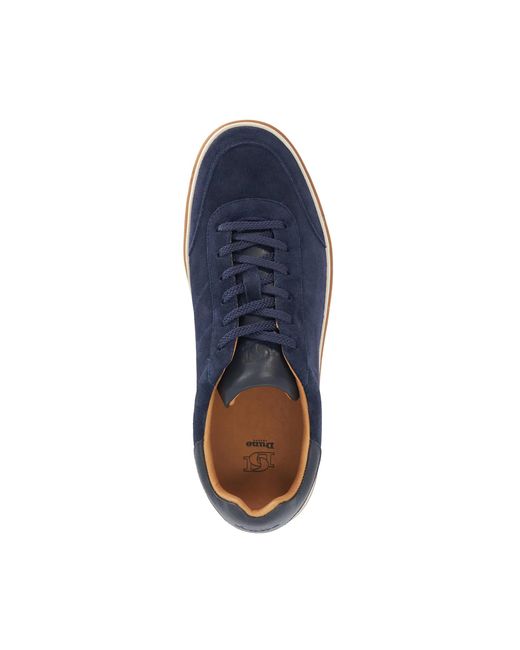 Dune Blue Tony Suede Lace-Up Trainers for men