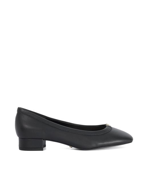 Dune Blue Approve Leather Ballet Flats