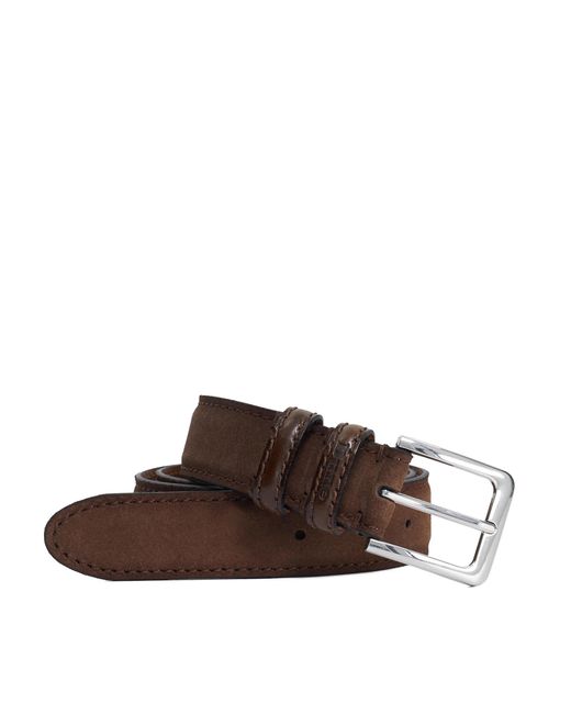 Dune Brown Overturn Suede Belt for men