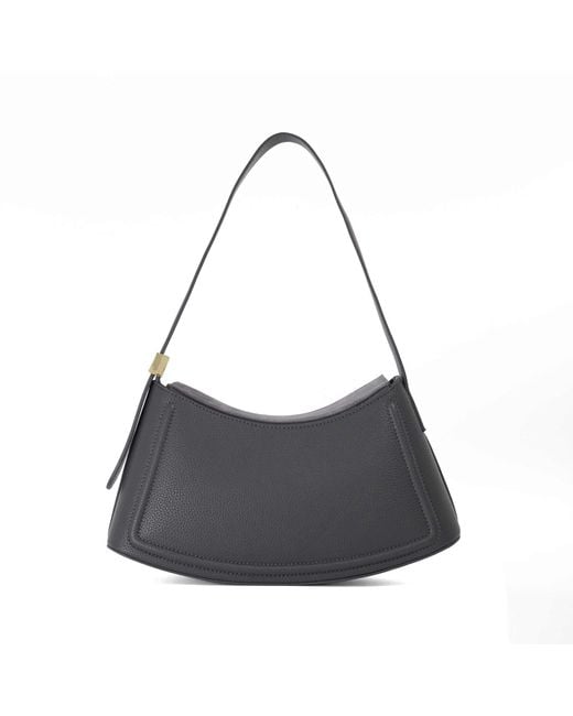Dune Gray Dependent Sculptural Shoulder Bag