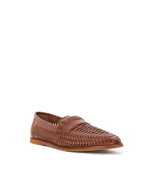 Dune Brown Brickles Casual Woven Loafers for men