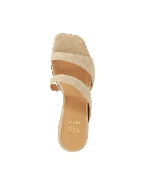 Dune Pink Jaeda Suede Block Heel Mules