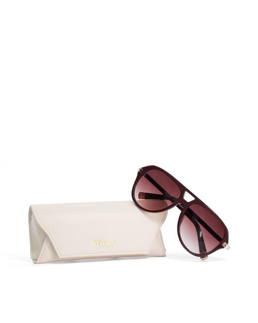 Dune Purple Glamourous Oversized Sunglasses