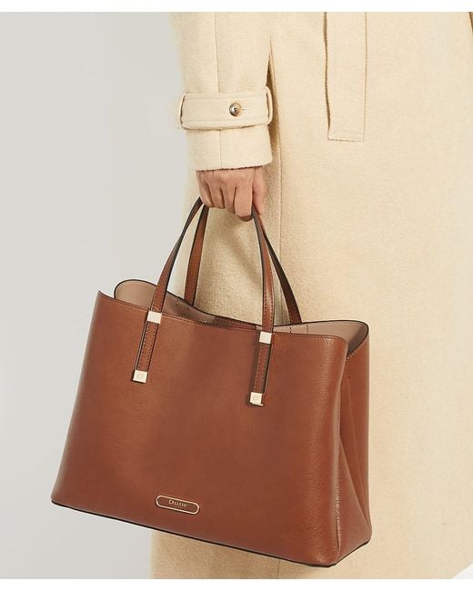 Dune Brown Dorry Branded Hardware Tote Bag