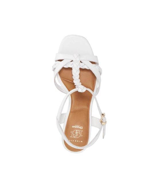 Dune White Wf Karly Leather Cork Wedges