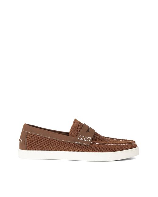 Dune Brown Benzy Casual Suede Loafers for men