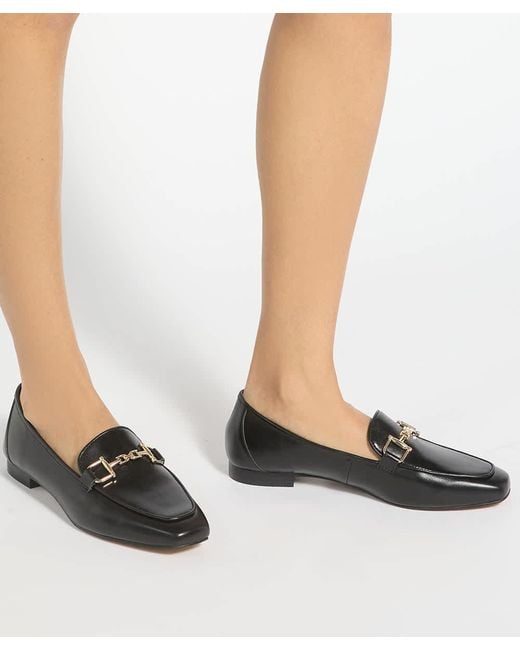 Dune Black Wf Grained Hardware-Detail Loafers