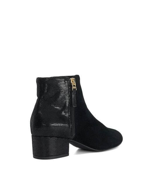 Dune Blue Pipsi Heeled Ankle Boots
